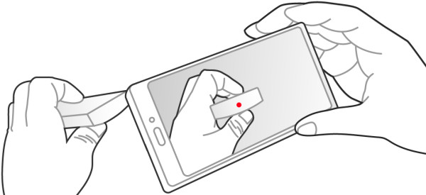 النظر إلى إشارة جهاز التحكم عن بعد على الهاتف